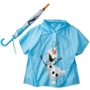 冰雪奇缘Olaf图案男童雨伞雨衣套装