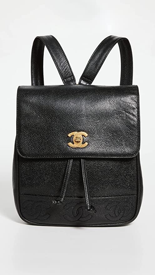 Women's Pre-Loved Black Caviar 3cc Backpack Medium, Black, One Size