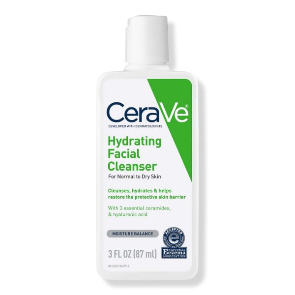 Travel Size Hydrating Face Cleanser For Dry to Normal Skin