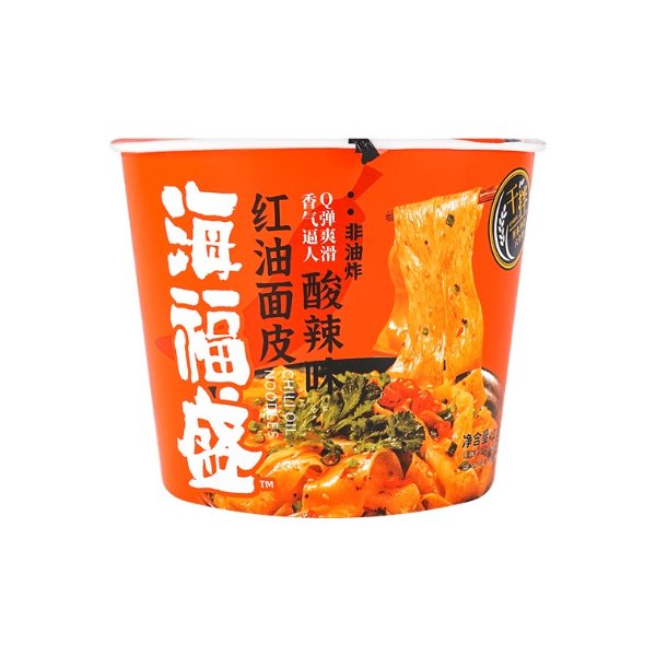 HAIFUSHENG Red Oil Noodle Skin (Hot and Sour Flavor) 113g