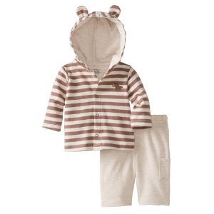 Gerber Baby-Boys Newborn Hooded Cardigan and Pant Set