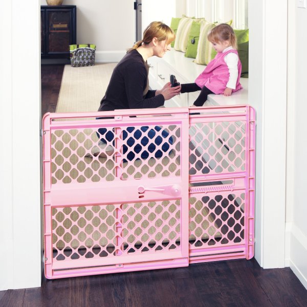 Supergate Classic Pink Baby Gate, 26''- 42'' Easy to Use