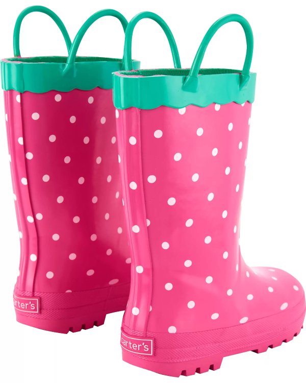 儿童草莓雨靴