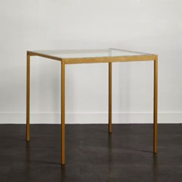 Urban Shop Glass and Metal Dining Table