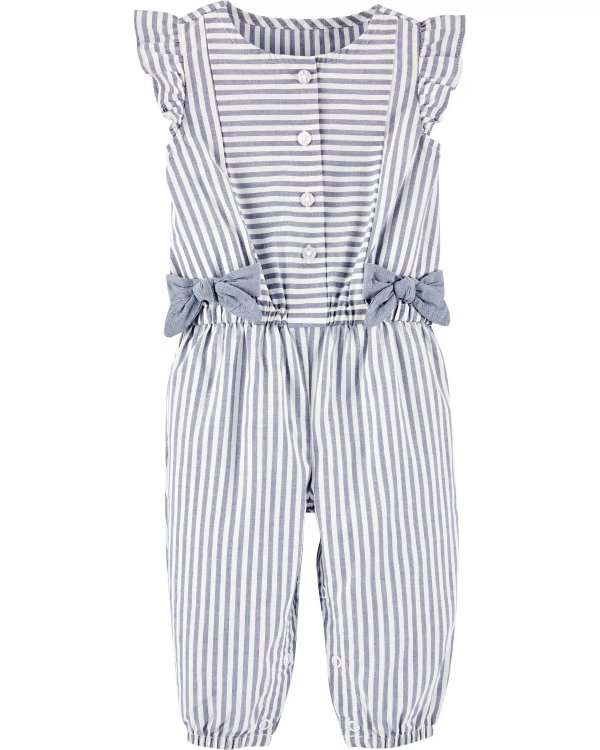 Striped Cotton Jumpsuit