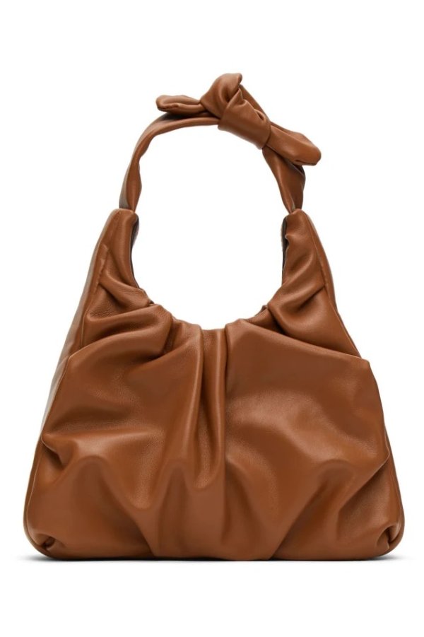 Tan Leather Palm Bag
