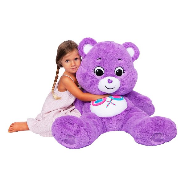 Care Bear 紫色 36" 超大毛绒抱抱熊