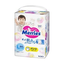 日本KAO花王 MERRIES妙而舒 通用婴儿学步裤拉拉裤 L号 9-14kg 44枚入