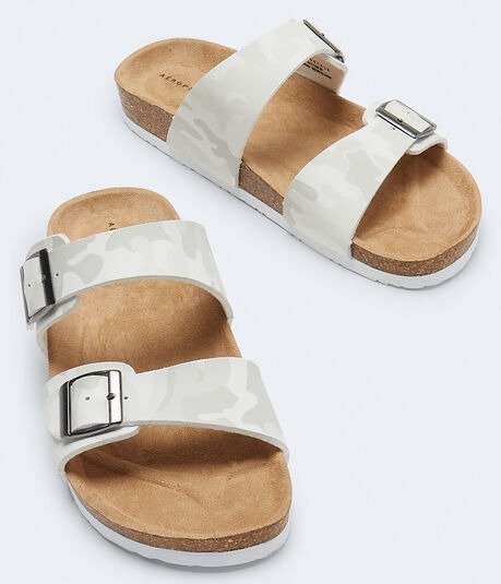 Camo Double-Strap Slide Sandal***