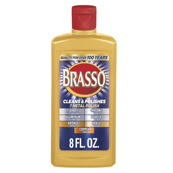 Brasso 多用途金属抛光剂 8 oz 可用于水龙头、汽车轮毂等