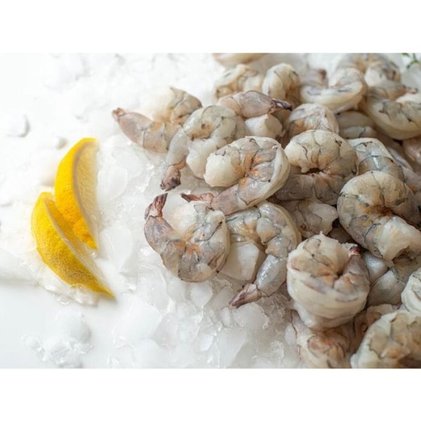 Shrimp - Del Pacifico, Frozen, Blue Mexican, Colossal 16/20, Wild, Peeled and Deveined, Tail Off, Mexico (1lb Bag)