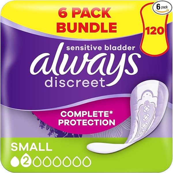 Discreet Incontinence 卫生巾 120片装（6 x 20 Pads）