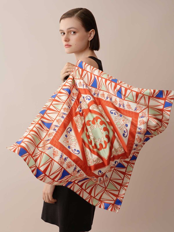 SILKINC Dunhuang Square Silk Scarf