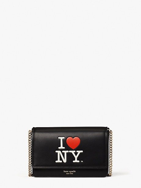 i heart ny x kate spade new york flap chain wallet