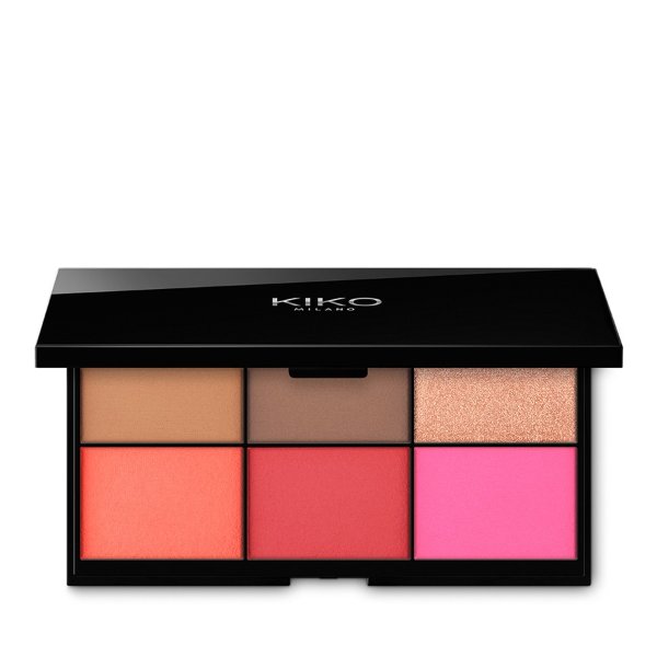 Face palette with 2 bronzers, 1 highlighter and 3 blushes - Smart Essential Face Palette - KIKO MILANO