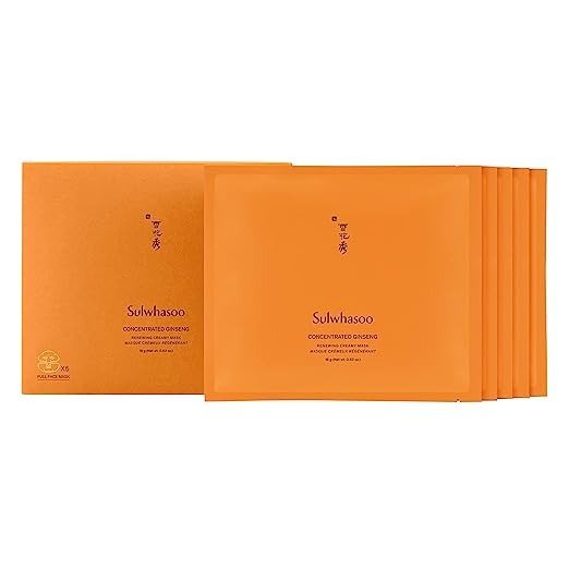 Concentrated Ginseng Renewing Sheet Masks: Nourish, Hydrate, Visibly Firm, 5 pc.