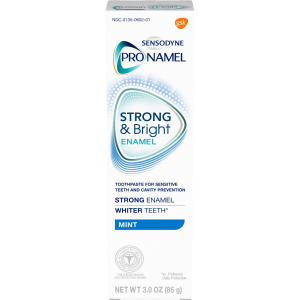 PRONAMEL Sensodyne Pronamel Strong and Bright Enamel Toothpaste for Sensitive Teeth, to Reharden and Strengthen Enamel, Mint - 3 Ounces