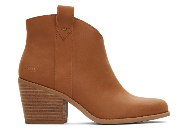 Women Constance Tan Leather Heeled Boot
