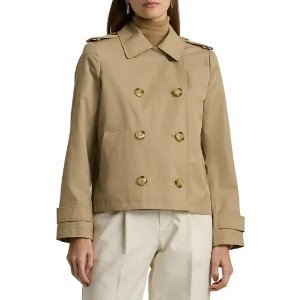 Ralph LaurenShort Cotton Blend Trench Coat