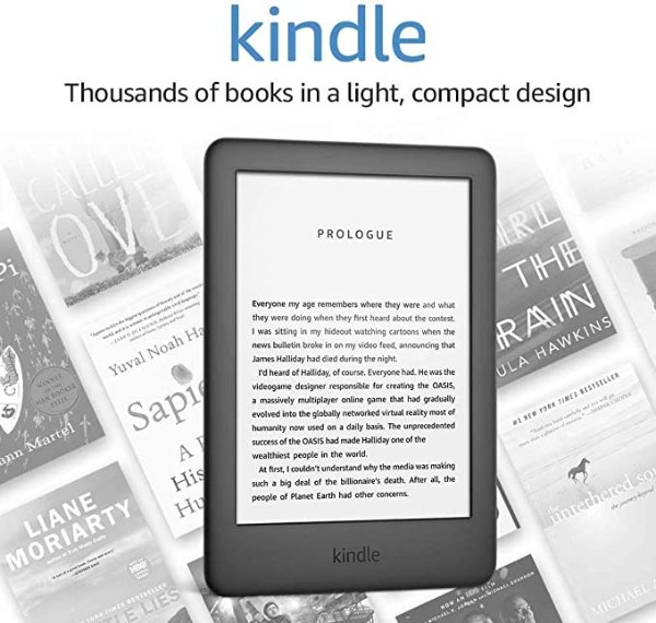 Kindle - With a Built-in Front Light - Black - Without Lockscreen Ads