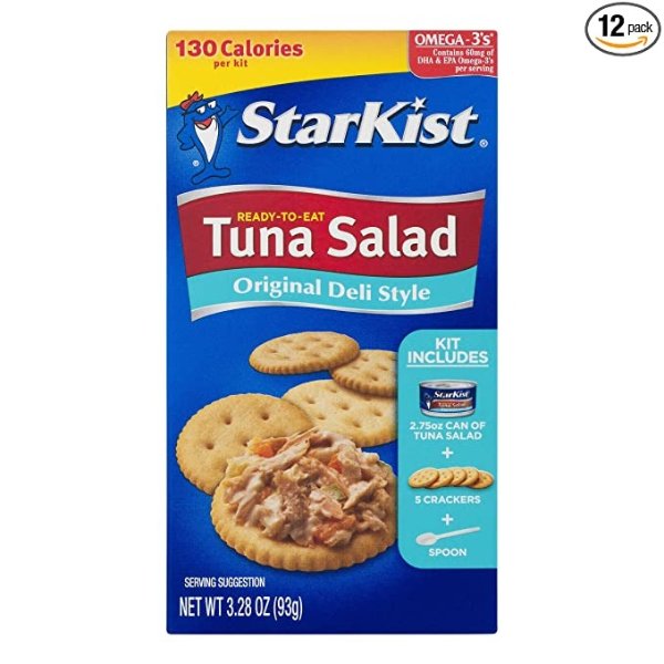 Ready-to-Eat Tuna Salad Kit, Original Deli Style (Pack of 12)