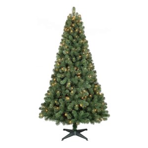 黒五价：6英尺带灯人工圣诞树