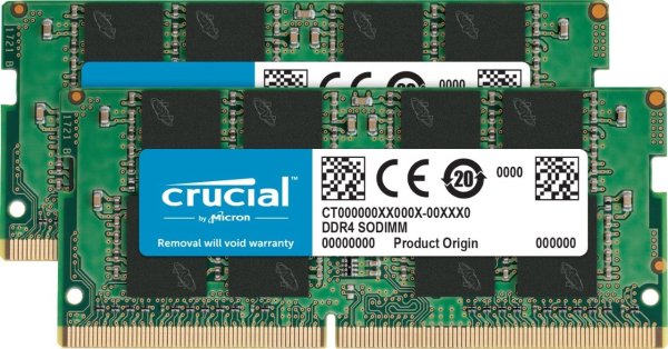 Crucial 32GB (2 x 16GB) DDR4 2666 SO-DIMM 内存