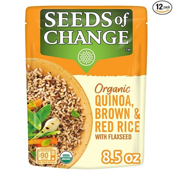 SEEDS OF CHANGE 有机藜麦、糙米和红米 8.5oz 12包