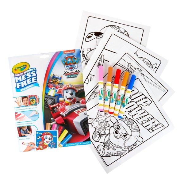 Color Wonder Paw Patrol Mess Free Coloring Set, 18 Pages, Beginner Child