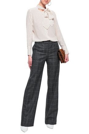 Luis pussy-bow polka-dot washed-silk blouse