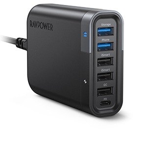 60W 6-Port USB-C Charger