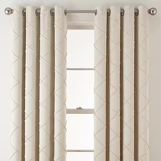 JCPenney Home Light-Filtering Grommet Top Single Curtain Panel