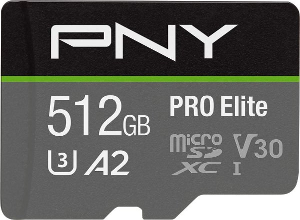 512GB PRO Elite Class 10 U3 V30 microSDXC Flash Memory Card