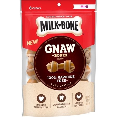 GnawBones Knotted Bones, Rawhide-Free, Chicken, Mini, 5.1 Ounces