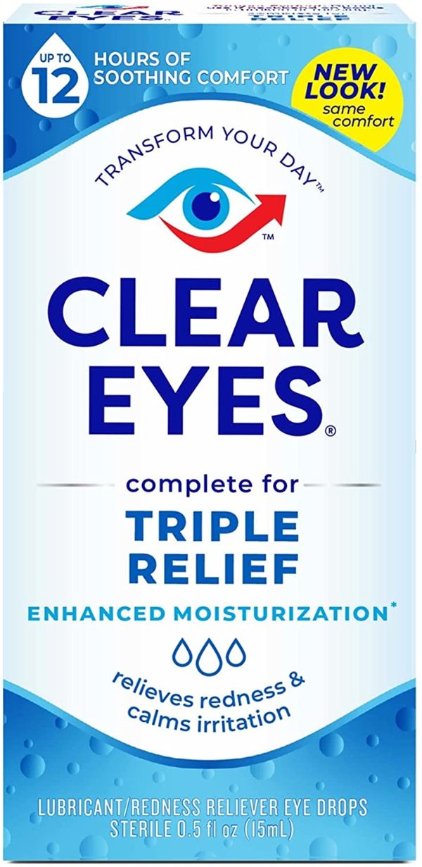 Triple Action Lubricant Redness Relief Eye Drops 0.5 FL OZ
