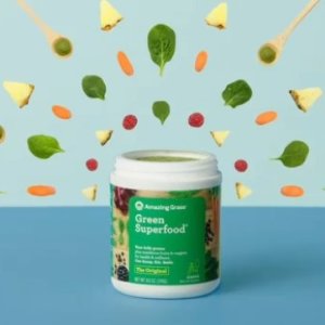 Amazing Grass Green Superfood Organic Powder with Wheat Grass and Greens, Flavor: Original, 30 Servings