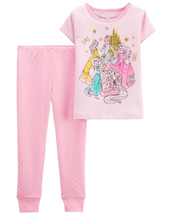 小童迪士尼公主全棉紧身睡衣套装