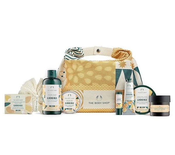 The Body Shop Soothe & Smooth Almond Milk Ultimate Body Care Holiday 8-Piece Gift Set