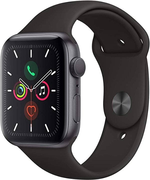 Watch Series 5 (GPS, 44mm) - Space Gray Aluminum Case with Black Sport Band