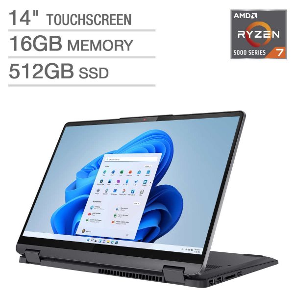 Flex 5 14" 2-in-1 Touchscreen Laptop - AMD Ryzen 7 5700U - 2240 x 1400 - Windows 11