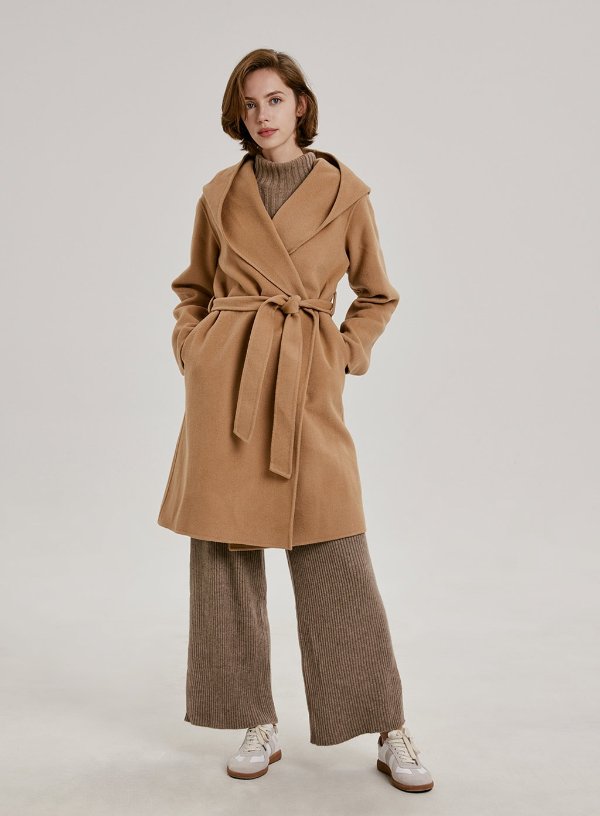 Savannah Wrap-Over Wool Coat