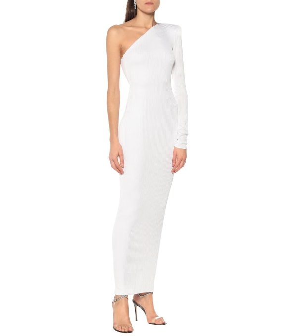 Exclusive to Mytheresa – Ribbed lame gown