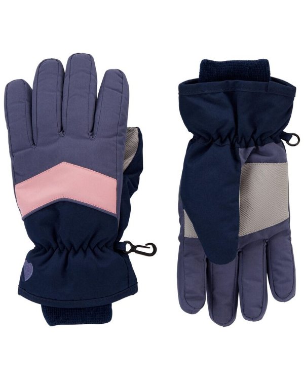 Colorblock Ski Gloves