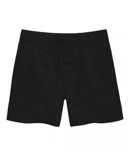 Deep Black Drawstring Shorts - Infant