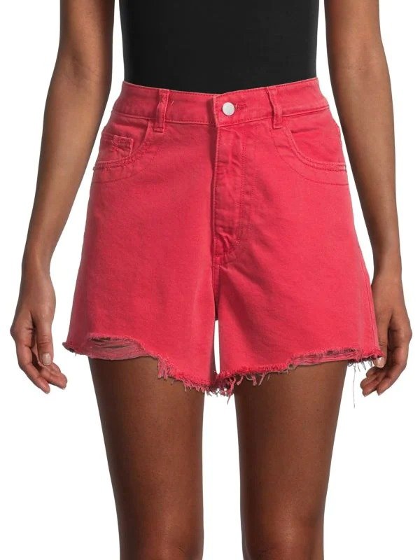 Cleo High-Rise Distressed Denim Shorts