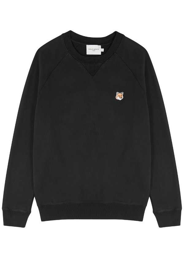 Black logo cotton sweatshirt