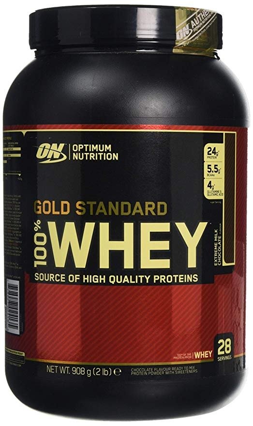 Gold Standard Whey Protein Powder with Glutamine and Amino Acids Protein Shake - Extreme Milk Chocolate, 28 Servings, 908 g (Packaging May Vary)