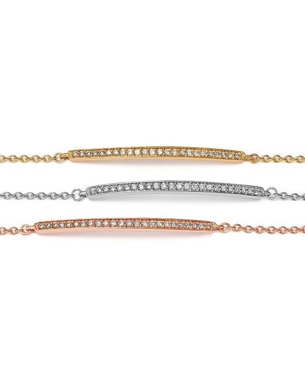 Diamond Bar Bracelet in 14K Gold, .25 ct. t.w. - 100% Exclusive