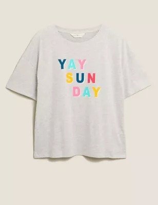 纯棉Yay Sun Day睡衣T恤
