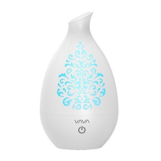 Essential Oil Diffuser, VAVA Aroma Diffuser with Unique Vase Design, 8 Hour Cool Mist Ultrasonic Aromatherapy Humidifier, Diffusers for Essential Oils, One-Button Touch Control, Waterles Auto Shut-off